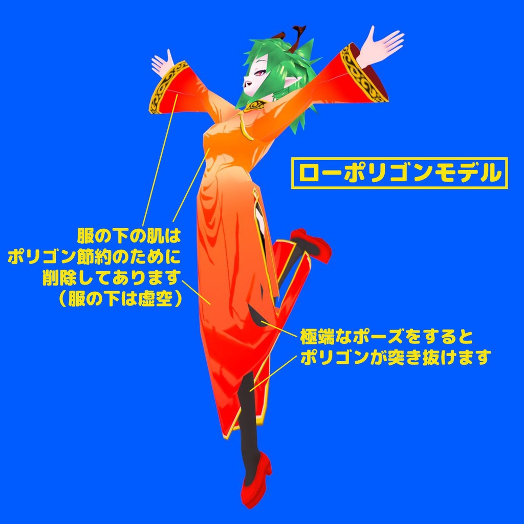 【VRM】ローストビーフドラゴン【3DCGアバター】 ver0.88