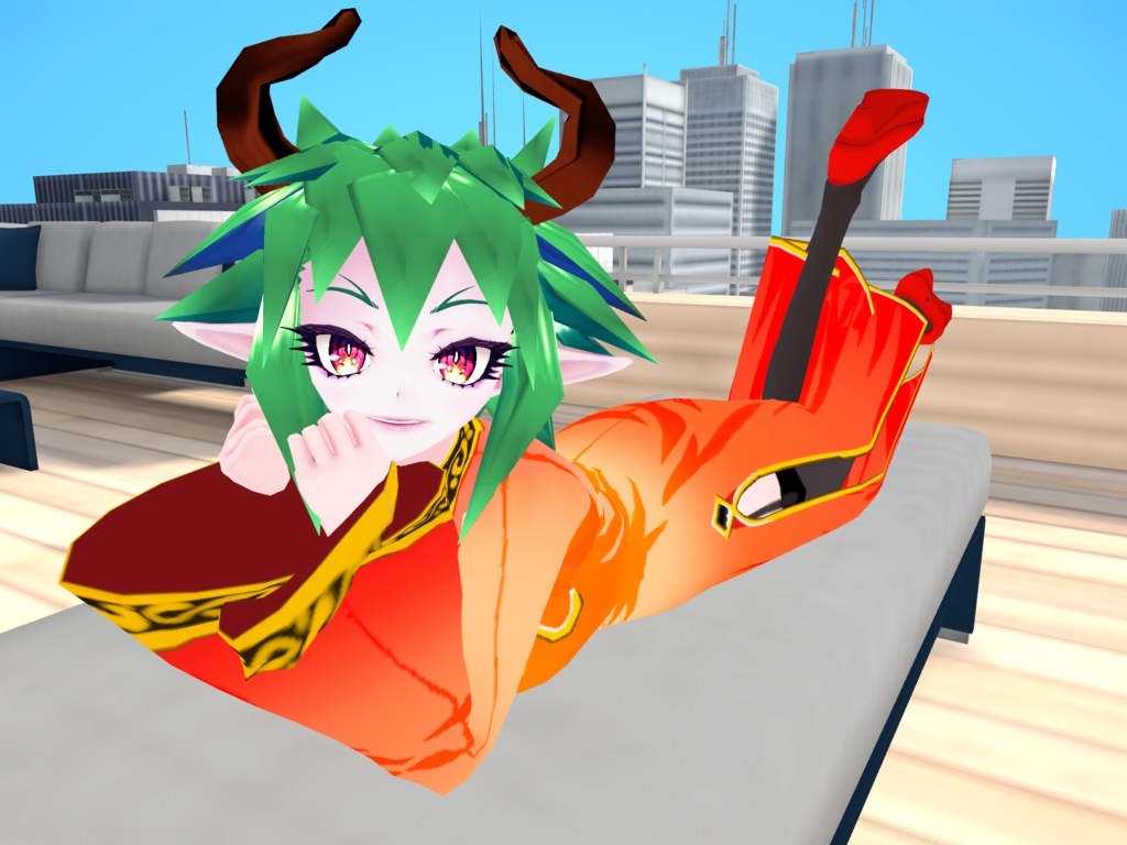 【VRM】ローストビーフドラゴン【3DCGアバター】 ver0.88