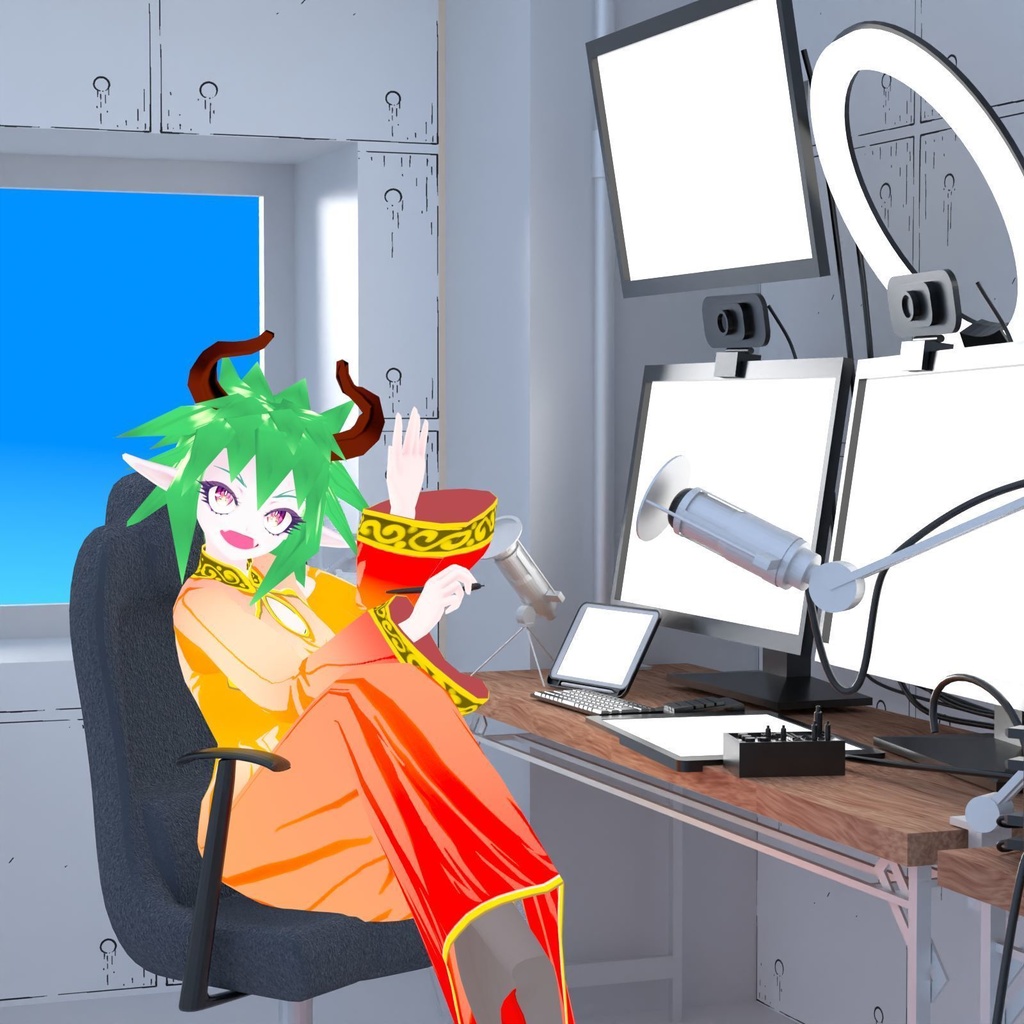 【VRM】ローストビーフドラゴン【3DCGアバター】 ver0.88