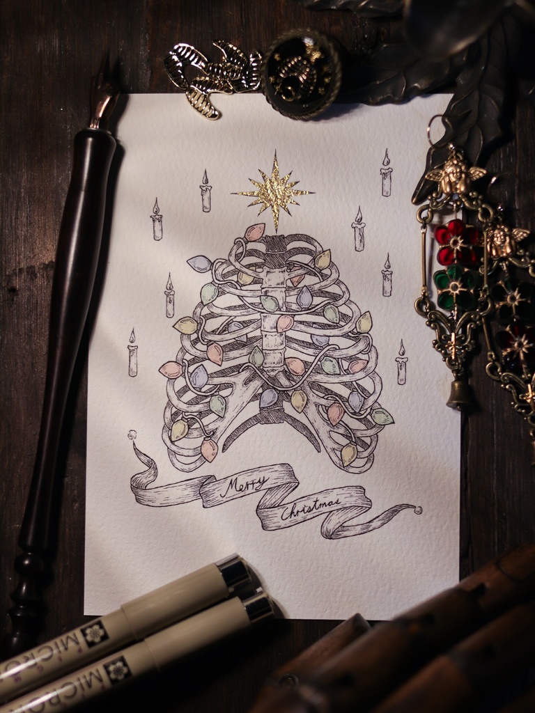 胸骨クリスマスツリー - 複製原画