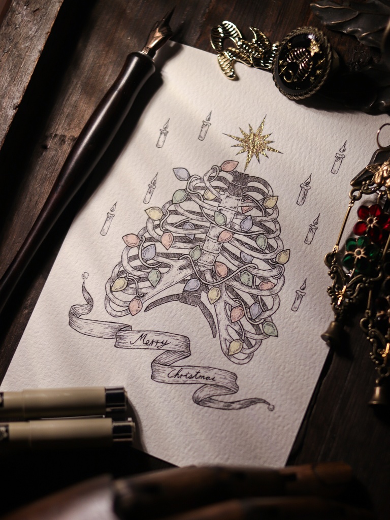 胸骨クリスマスツリー - 複製原画