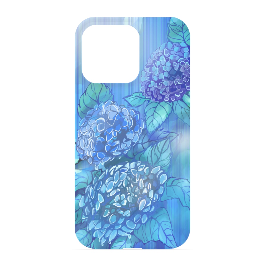 紫陽花のスマホケース