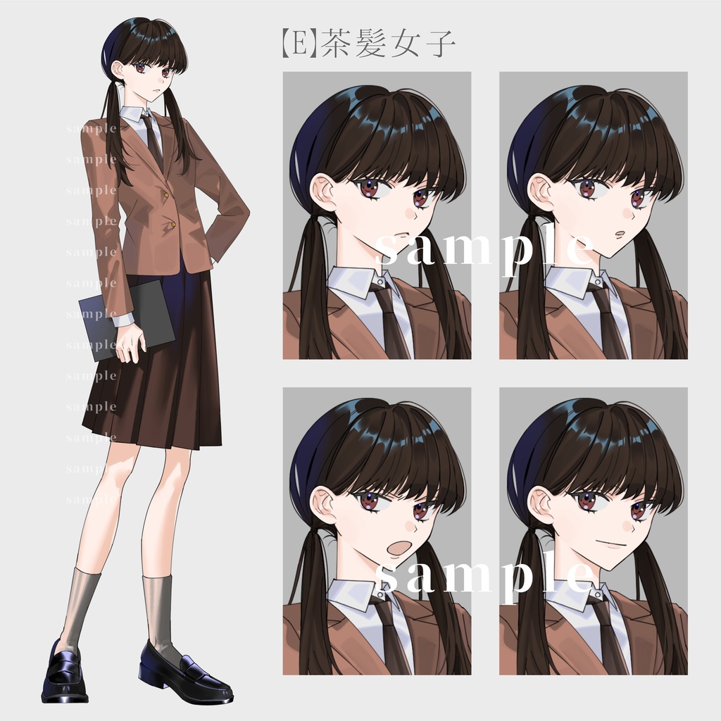 立ち絵素材01‗高校生5人組