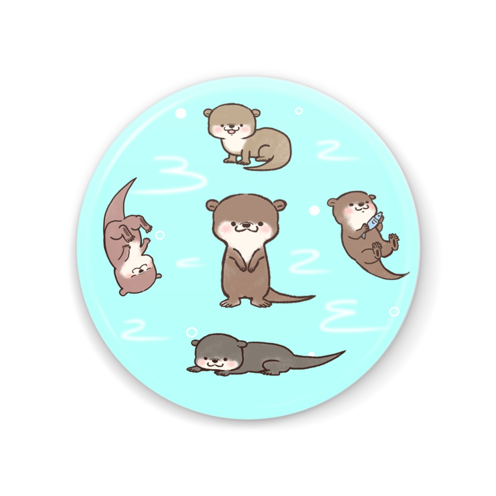 カワウソ　缶ミラー