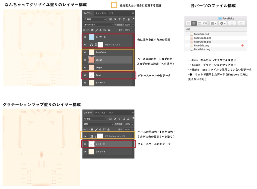 (無料版あり)VRoidすっぴん&シワなしデータ