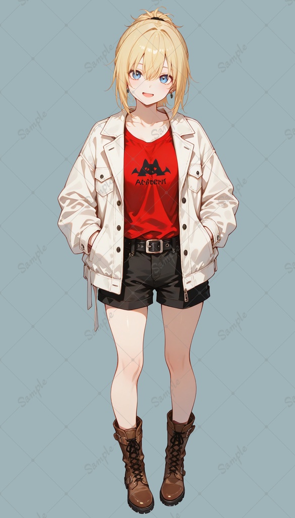 AIイラスト 立ち絵素材011 金髪女子