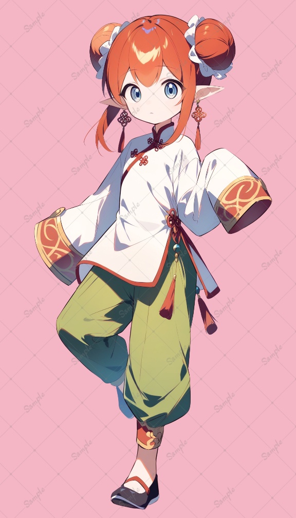 AIイラスト 立ち絵素材039 中華風の少女