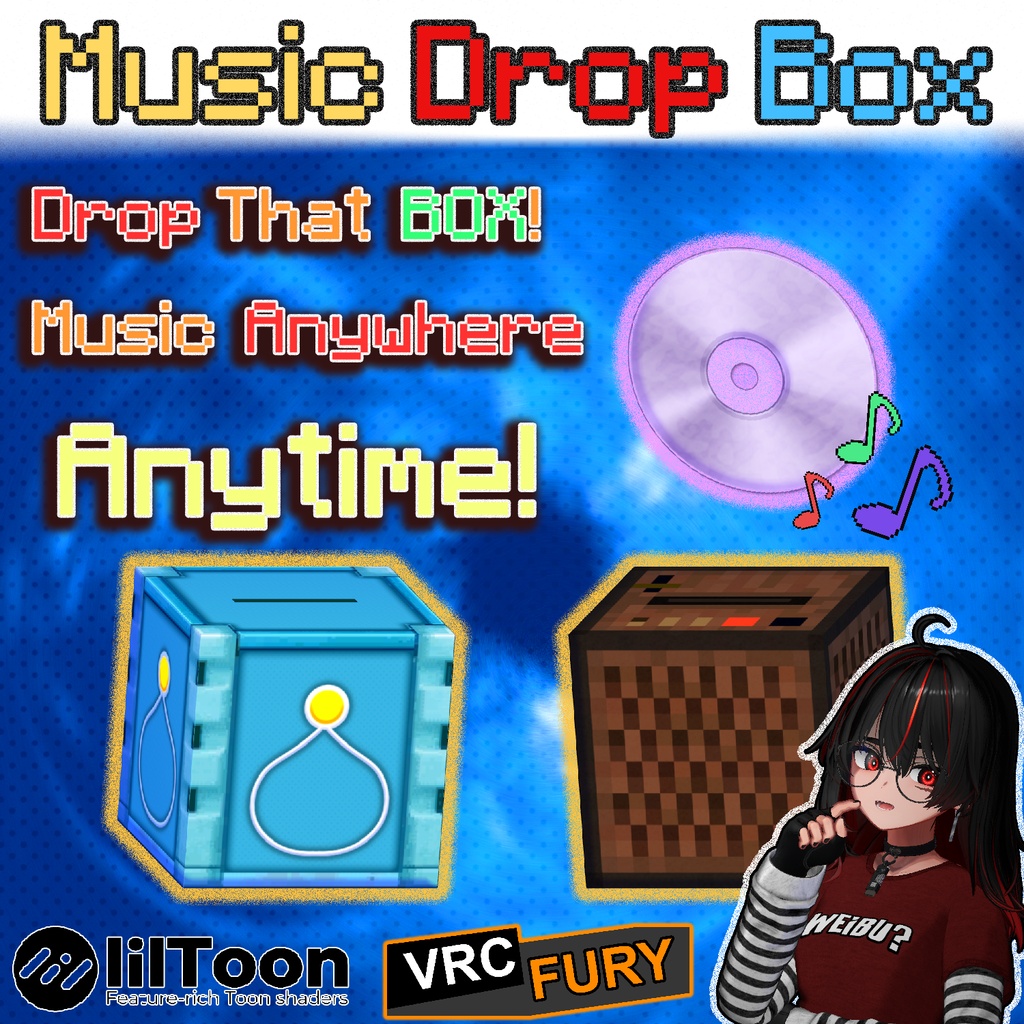 【VRCFury】 Music Drop Box!
