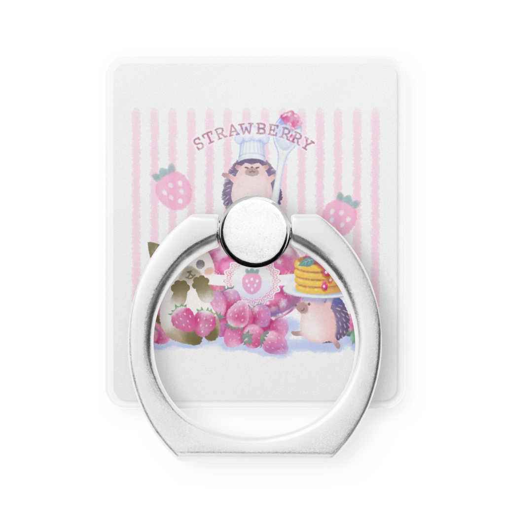 スマホリング【いちごジャム】縦向き