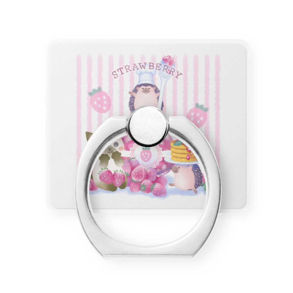 スマホリング【いちごジャム】横向き