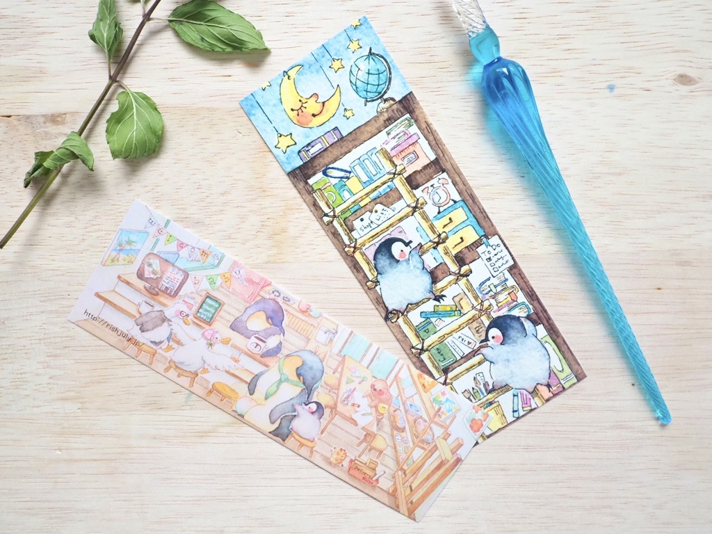 しおり2枚セット「ほんのひととき」