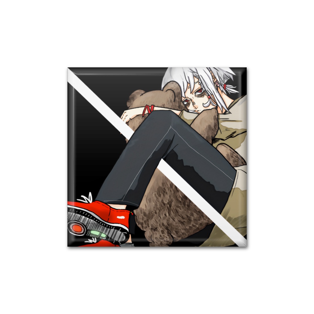 テディベア羽衣石アキラ缶バッジ