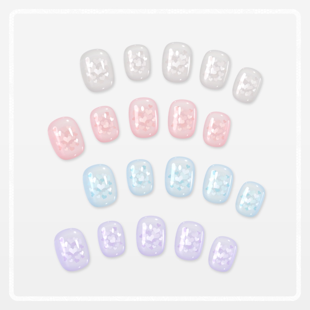 ♥Heart Short Nail♥〖しなの対応〗