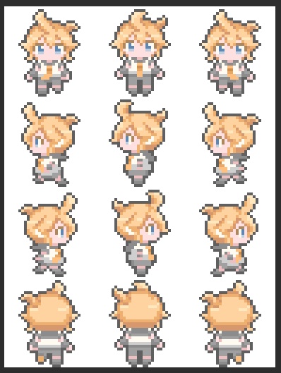 ピクスク用アバター 鏡音リン・レン