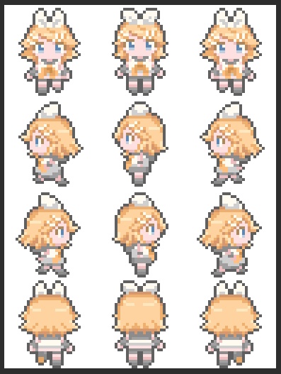 ピクスク用アバター 鏡音リン・レン