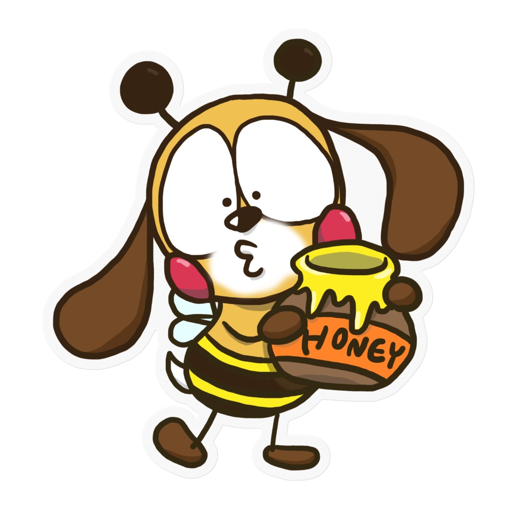 ハチくりんとん ステッカー