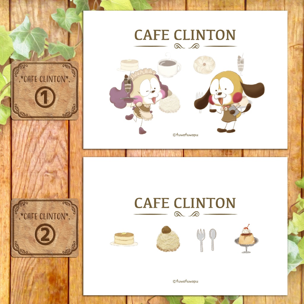 ポストカード Cafeデザイン Fuwafuwapu Booth