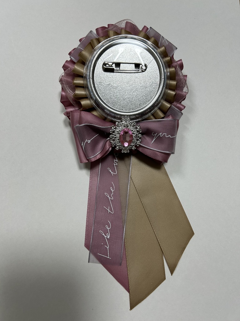 ロゼット ピンク×ブロンド×ホワイト