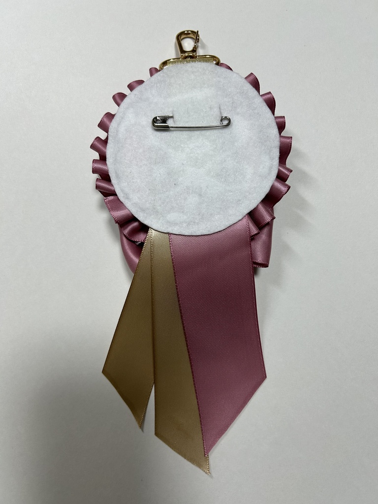 ロゼット ピンク×ブロンド×ホワイト