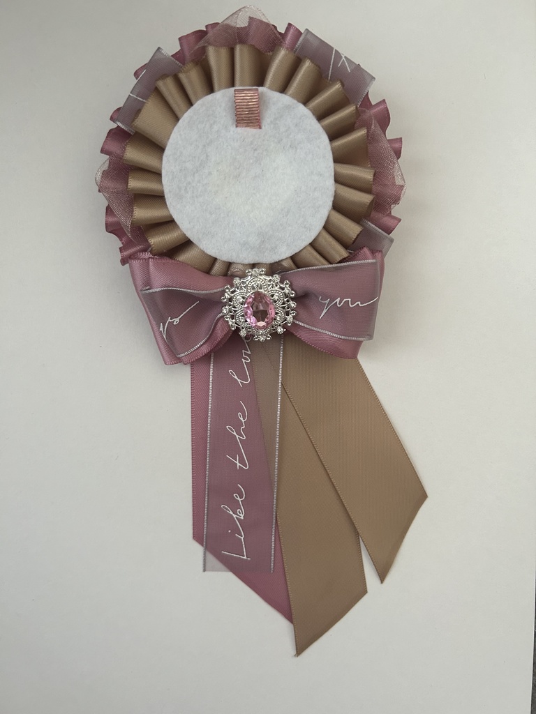 ロゼット ピンク×ブロンド×ホワイト