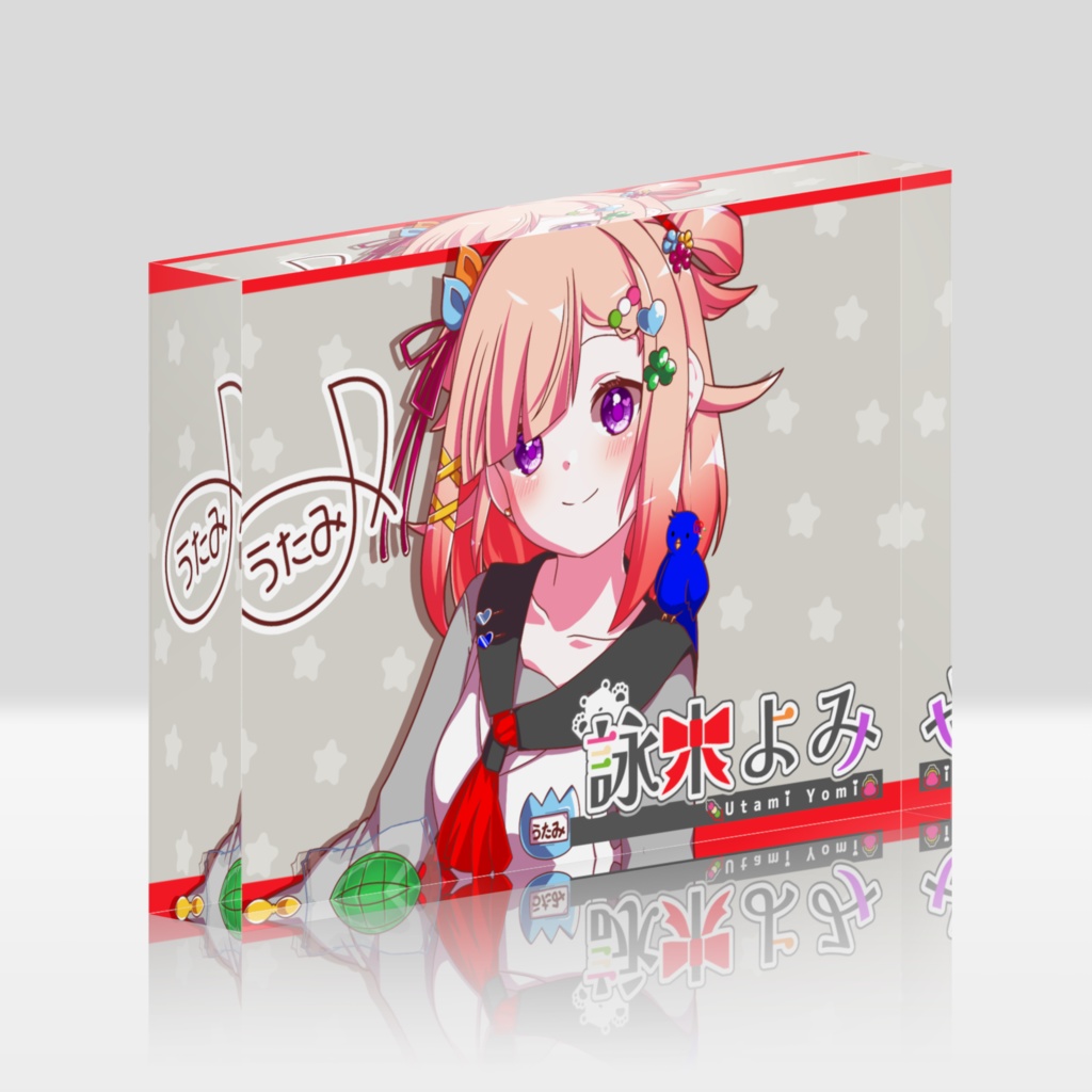 【修正版】詠未よみ(よみろん)3周年アクリルブロック【アップ・2種】