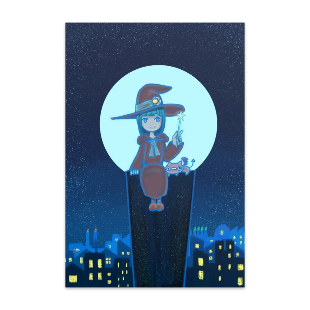 月灯りの魔法ポストカード