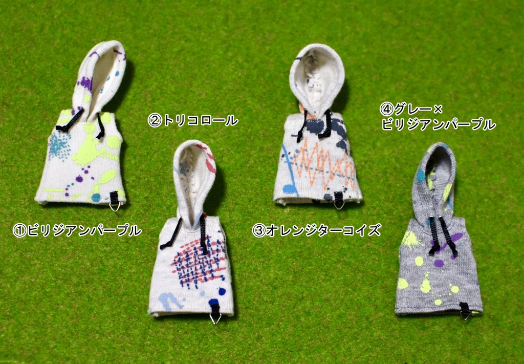 【即納】オビツ11サイズ スプラッシュ柄ノースリーブパーカー