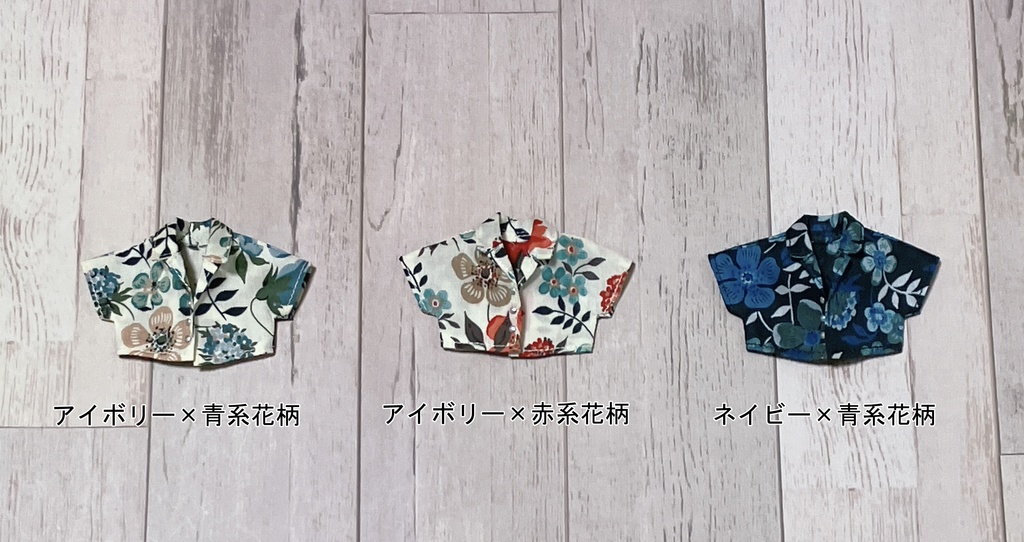 【受注】1/12ドールサイズ 草花柄シャツ上半身セット