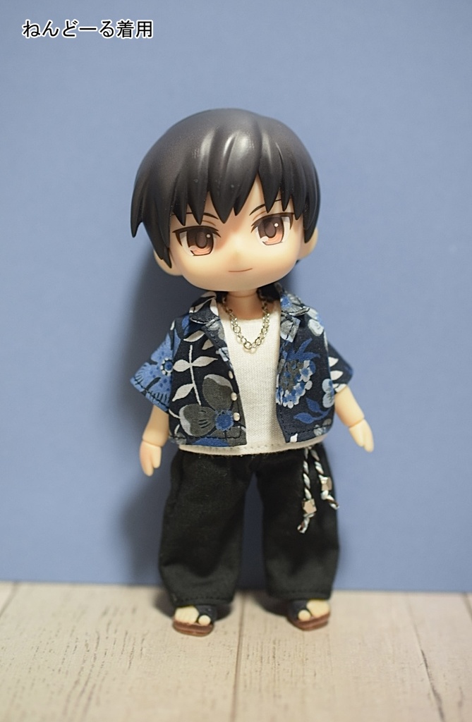 【受注】1/12ドールサイズ 草花柄シャツ上半身セット