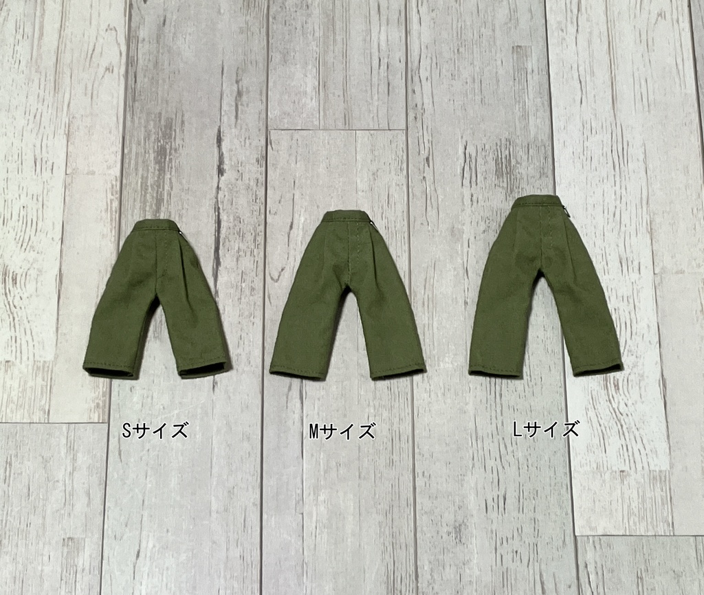 【受注】1/12ドールサイズ タックパンツ