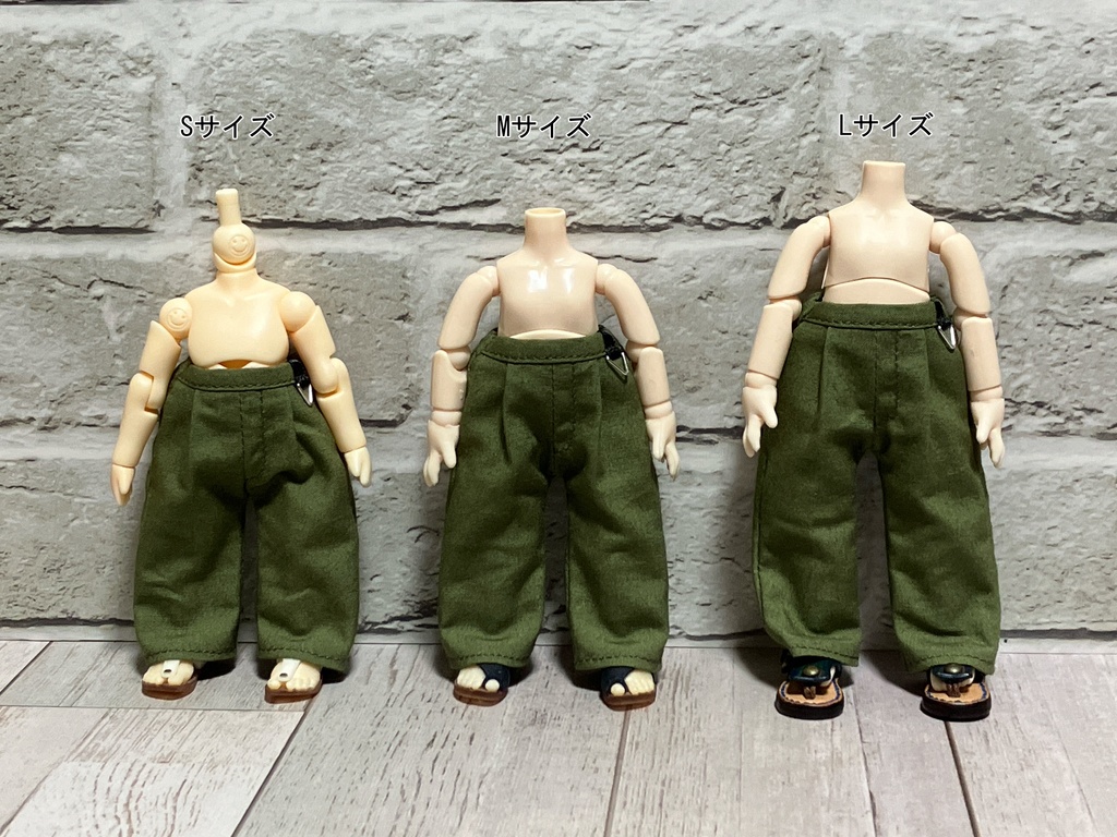 【受注】1/12ドールサイズ タックパンツ