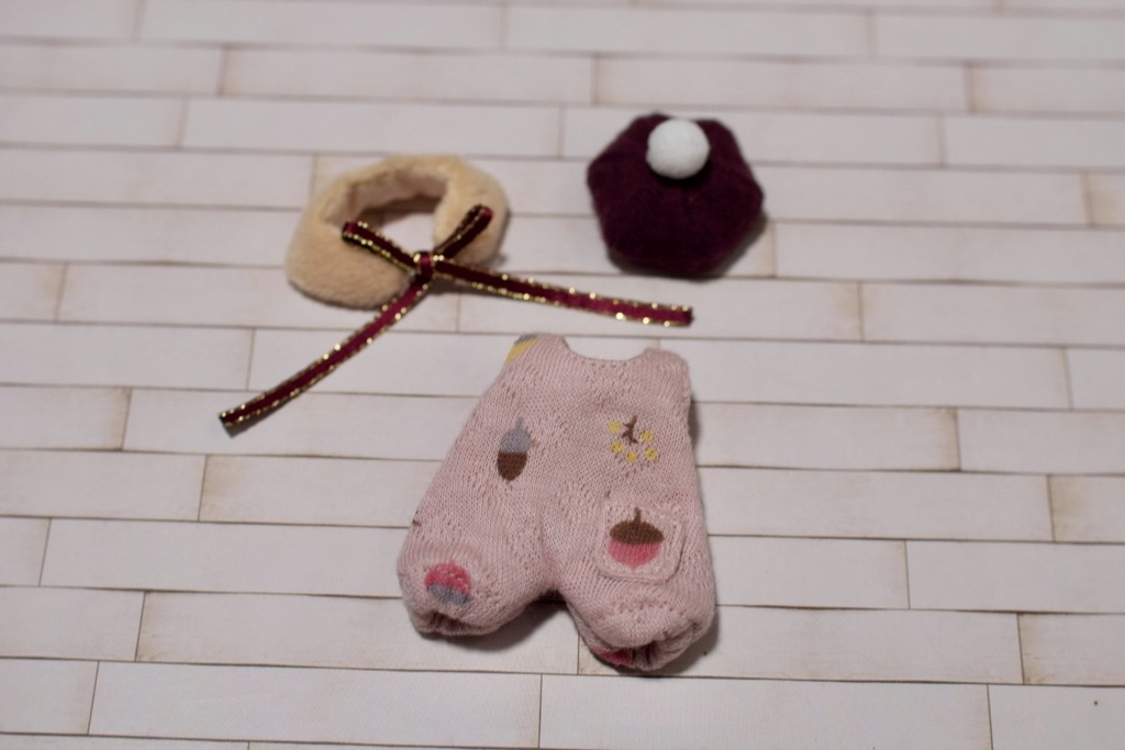 【受注】Poiサイズ どんぐり柄ロンパースセット