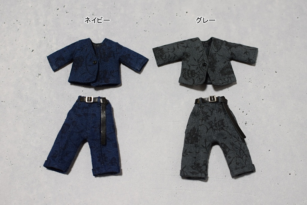 【受注】草花柄リネン ジャケット&パンツ