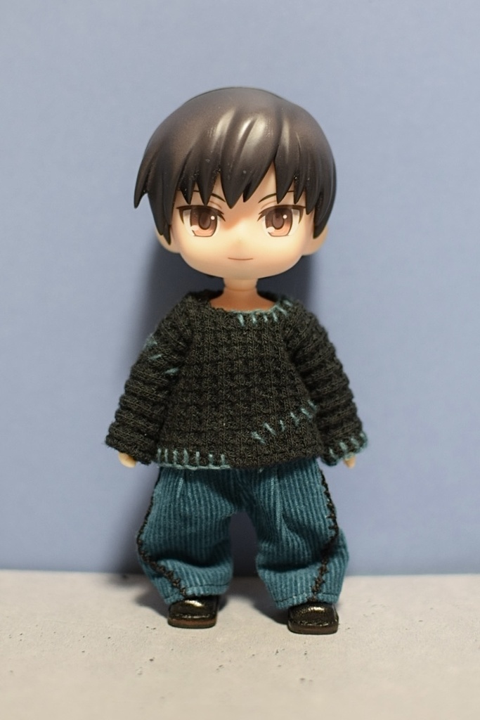 【受注】Sサイズ ネックウォーマー付ハンドステッチニット