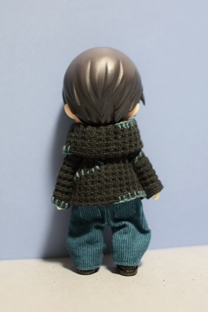 【受注】Sサイズ ネックウォーマー付ハンドステッチニット