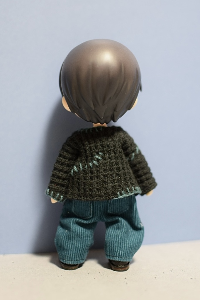 【受注】Sサイズ ネックウォーマー付ハンドステッチニット