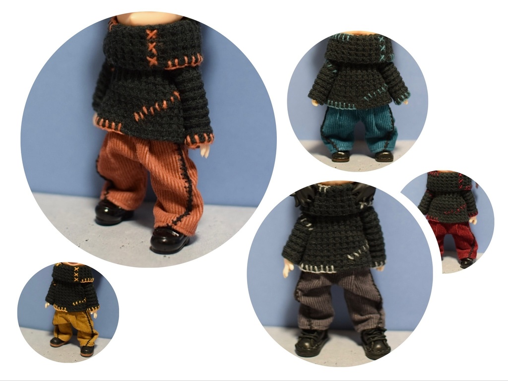 【受注】Sサイズ ネックウォーマー付ハンドステッチニット