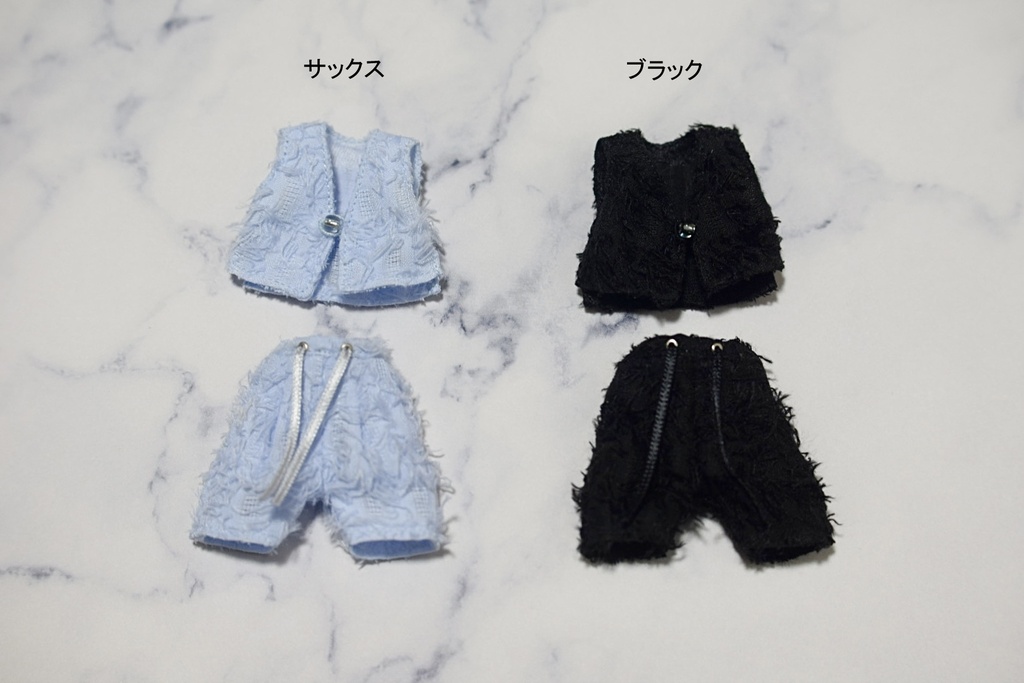 【受注】1/12サイズ シアーシャギー ベスト&ハーフパンツ