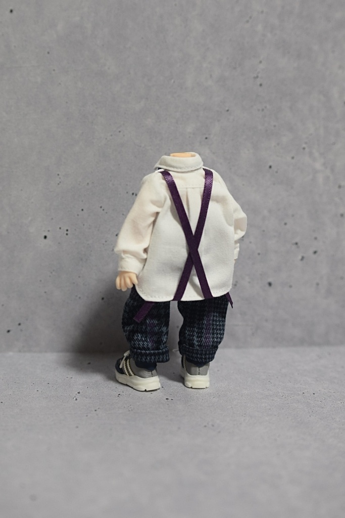 【受注】オビツ11サイズ　サスペンダー付きシャツセット＆シャツ単品【白シャツ】　