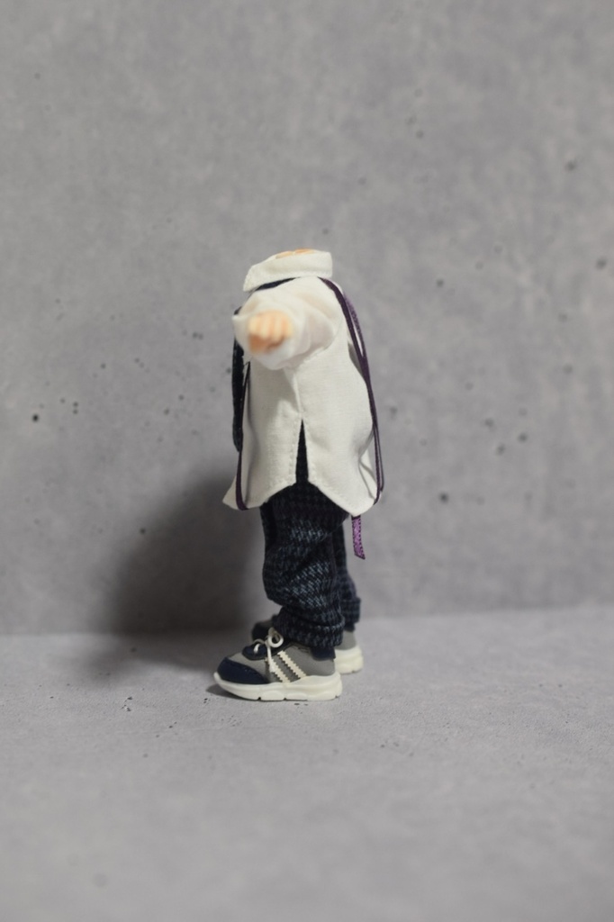 【受注】オビツ11サイズ　サスペンダー付きシャツセット＆シャツ単品【白シャツ】　