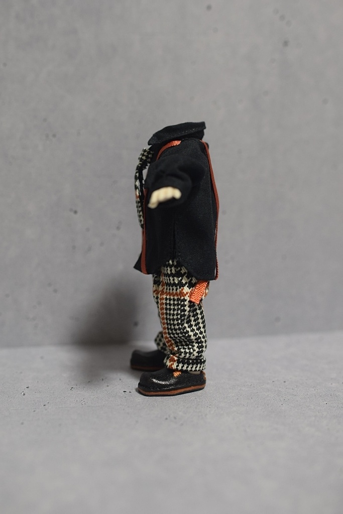 【受注】オビツ11サイズ　サスペンダー付きシャツセット＆シャツ単品【黒シャツ】