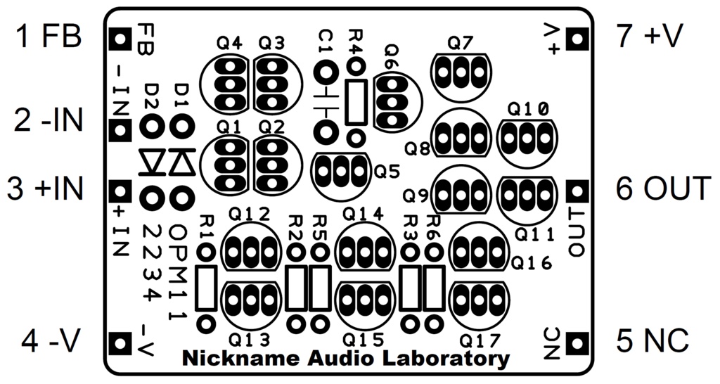 OPM11 オペアンプモジュールキット(基板のみ)