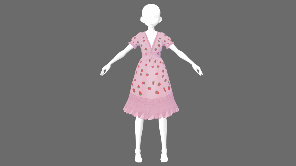 VRoid Dress | Inspired by Strawberry