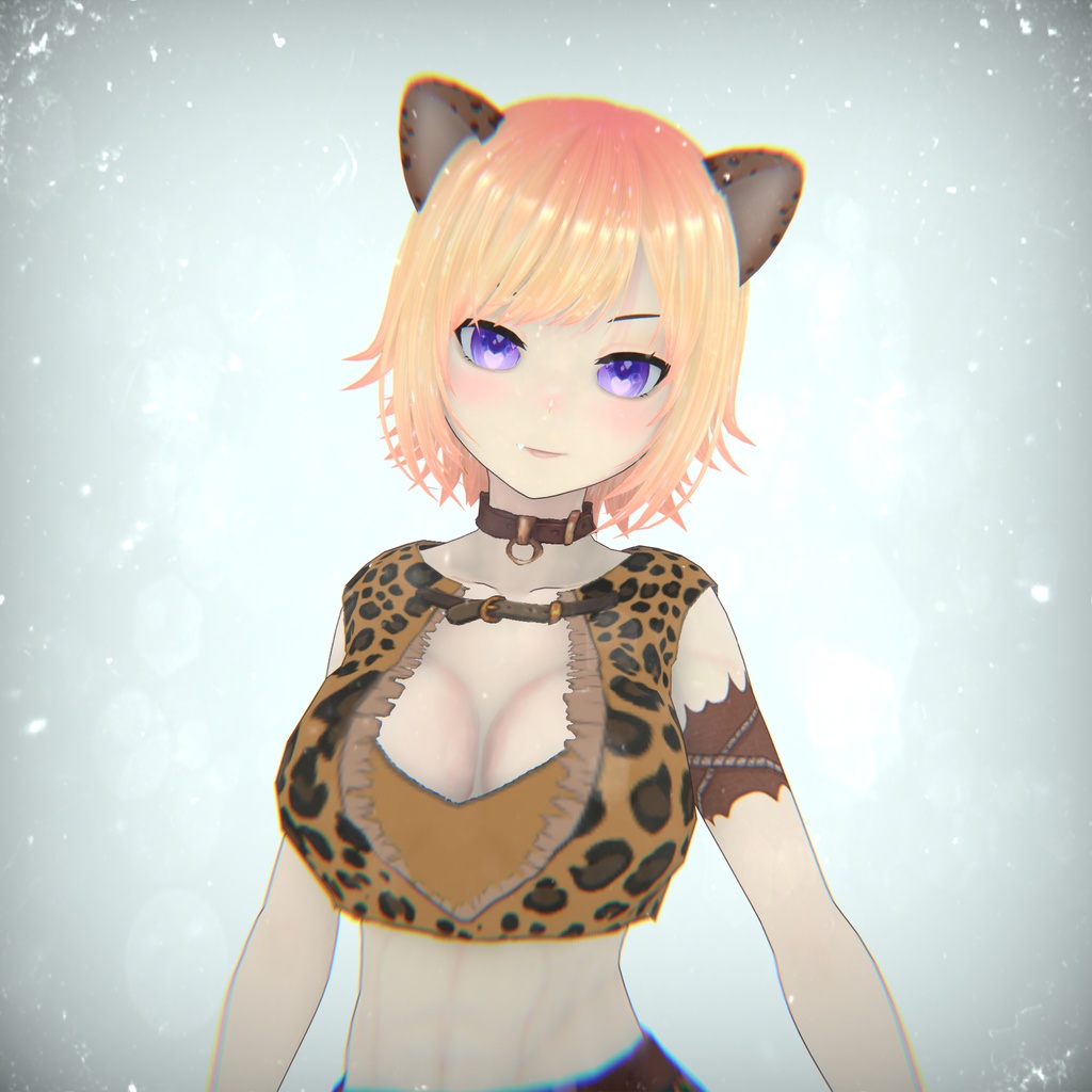 Neko anime cat girl character(vroid/vrm/fbx)