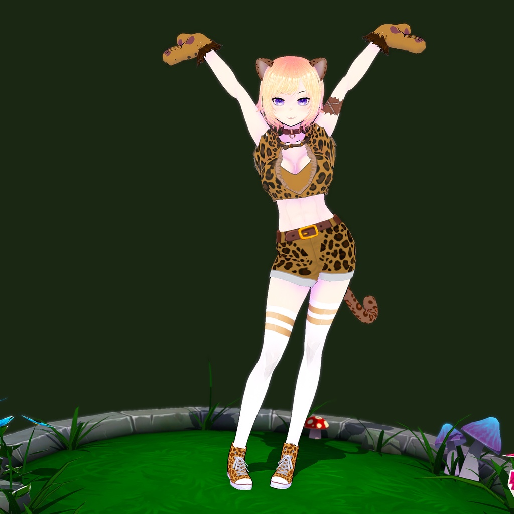 Neko anime cat girl character(vroid/vrm/fbx) - snejek - 2/4