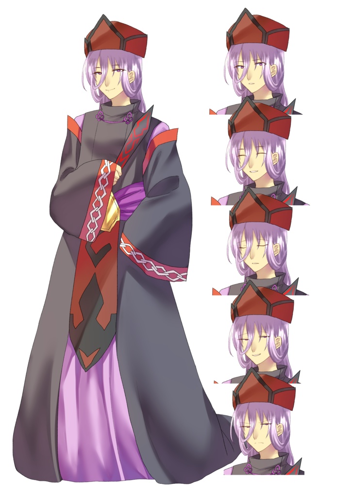 【立ち絵】和風の塩顔男性