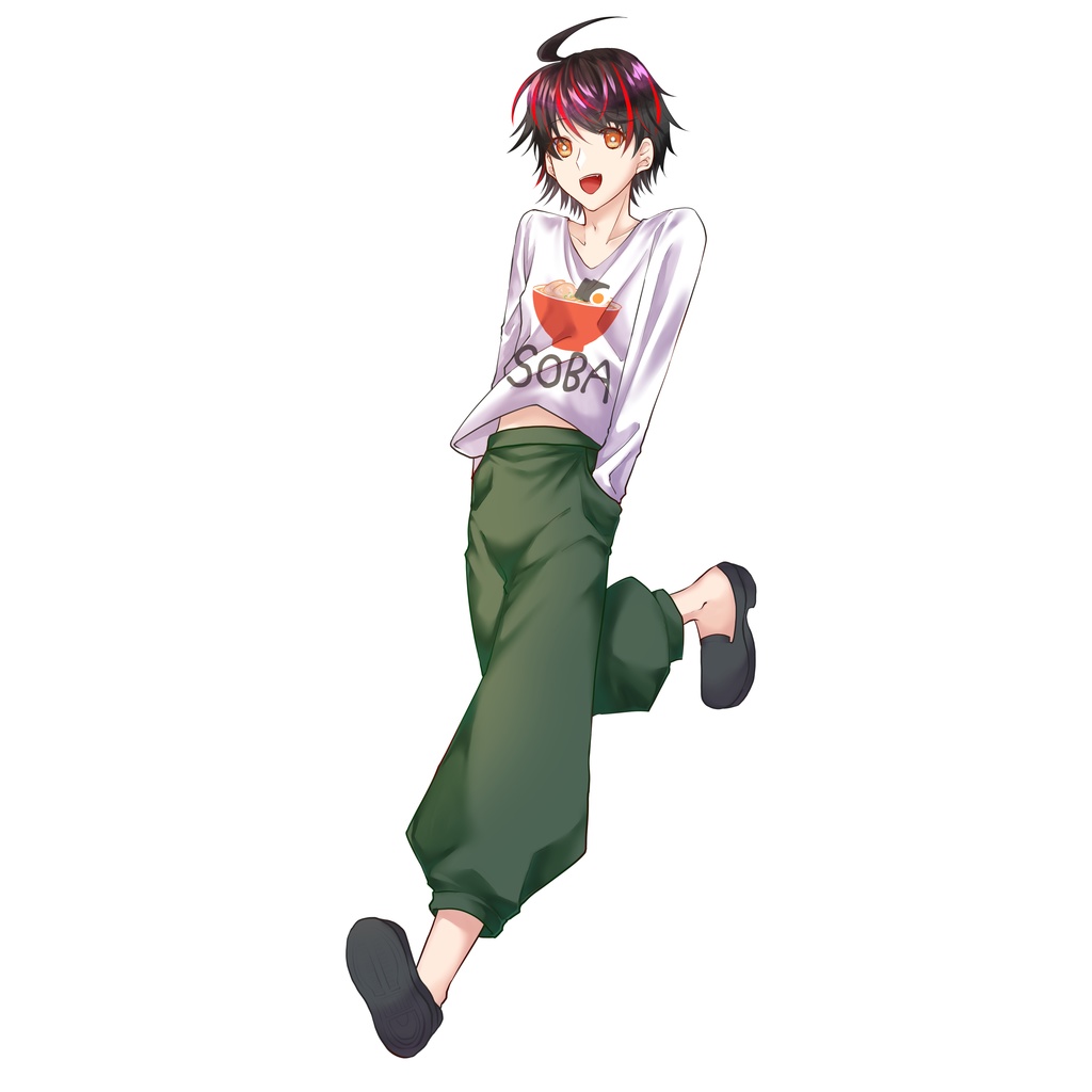 【立ち絵】変なTシャツの少年
