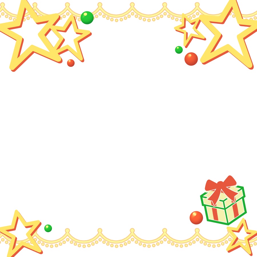 【配信素材】被せるだけでクリスマスっぽくなってほしい正方形サムネ用フレーム