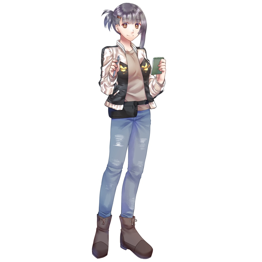 【立ち絵】記者風の女性【無料あり差分20種】