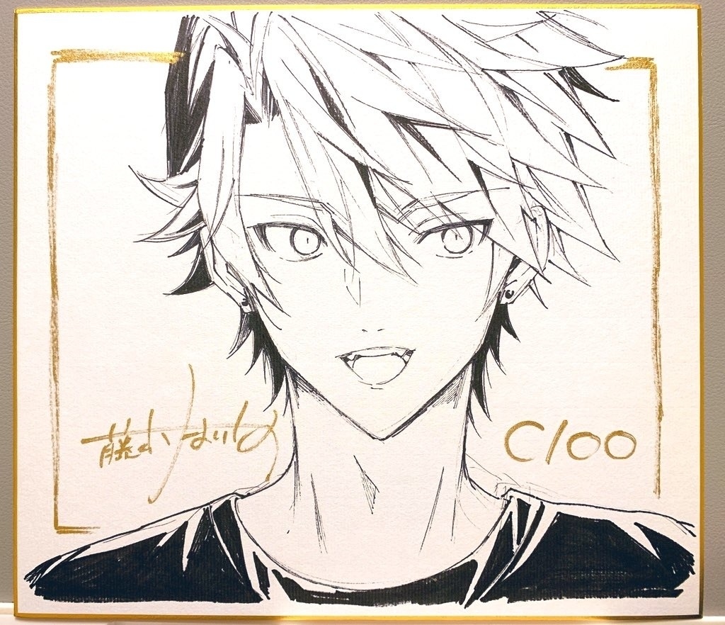 直筆イラスト色紙(大)リクエスト可能